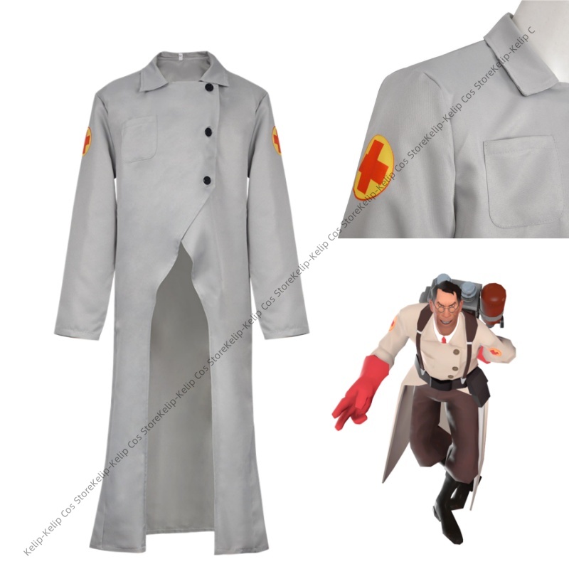 Fantasia de Cosplay TF2 Medic: - Medical Lab Units avaliação e preço